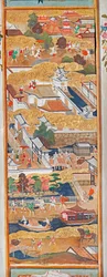 Osakazu Byobu - Japanischer achtteiliger Wandschirm