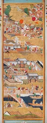 Osakazu Byobu - Japanischer achtteiliger Wandschirm