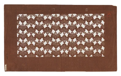 Papier Schablone (katagami), spätes 19. Jahrhundert