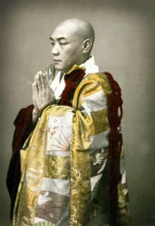 Porträt eines Shinto-Priesters, ca. 1880