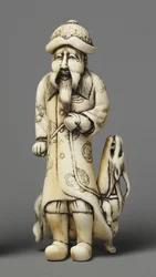 Portugiese mit Kylin, frühes 19. Jahrhundert