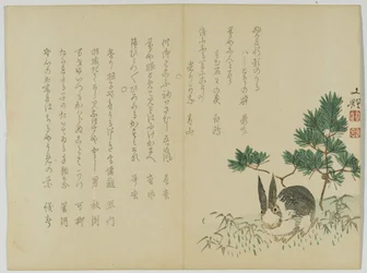 Kaninchen unter Neujahrskiefer, ca. 1860