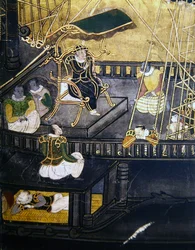 Die Ankunft der Portugiesen in Japan (Detail)