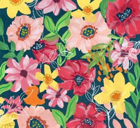 Lebhaft Gemalte Blumen