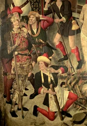Altarbild des Hl. Vinzenz: Folterung des Hl. Vinzenz auf dem Grill, Dacian und Henker (Detail)