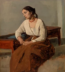 Melancholische Italienerin (Rom)