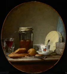 Glas mit Aprikosen