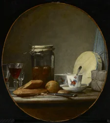 Glas mit Aprikosen