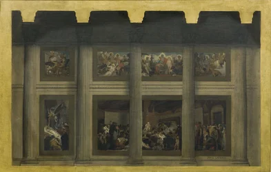 Skizze für das Pantheon: Der Tod der Heiligen Genevieve