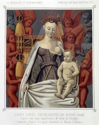 Agnes Sorel (1422-1450) (Dame von Beaute sur Marne) (Beaute-sur-Marne) dargestellt in Notre Dame