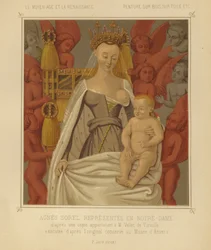 Agnes Sorel als Madonna Lactans (Chromolitho)