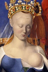 Detail der stillenden Jungfrau dargestellt als Agnes Sorel (nach der Jungfrau von Antwerpen, von Jean Fouquet, ca. 1452-1455)