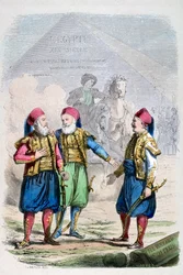 Ein Druck aus dem 19. Jahrhundert Ägypten, 1847