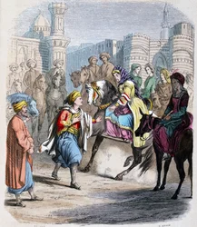 Emina Nosratli erwartet ihren siegreichen Sohn Ibrahim Pacha (1789-1848), der nach der arabischen Kampagne 1818 nach Kairo zurückkehrt