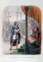 M. Vaissière verkündet den Sieg von Ibrahim Pascha an Mehmet Ali, 1818, 1847