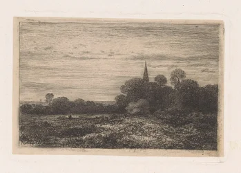 Landschaft mit Kirchturm