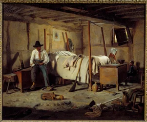 Der Wilderer. Jean Alphonse Roehn (1799-1864), 1850. Maße: 0,5 x 0,6 m