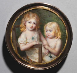 Porträt der Kinder des Künstlers Emma und Paul, ca. 1795
