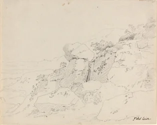 Gletscherfelsen am Rande eines Berges