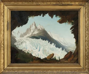 Blick auf die Alpen vom Gletscher Chapeau des Bois