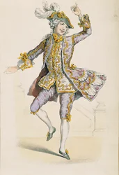 Galante Bauer, nach einer Zeichnung von Jean Antoine Watteau
