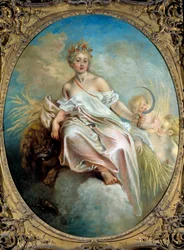 Sommerallegorie der Jahreszeiten, eine junge Frau mit einer Sichel in der Hand. 18. Jahrhundert, Washington, National Gallery of Art