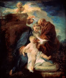 Die Heilige Familie ruht auf der Flucht nach Ägypten, 1719