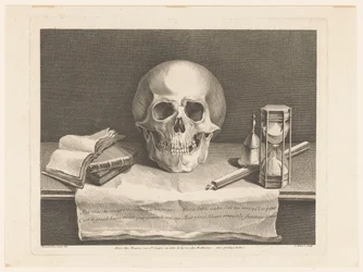 Stillleben mit Vanitas-Symbolen