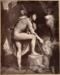 Ödipus mit Sphinx nach Ingres