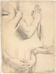 Studie von Händen, 1842