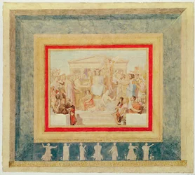 Die Apotheose des Homer, Entwurf für die Decke des Louvre, 1826-27