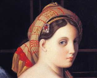Das Gesicht der Odaliske, Detail aus „Die große Odaliske“, Detail
