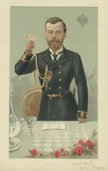 Seine Majestät Zar Nikolaus II (Farblithografie)