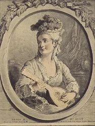 Madame Huet, Gravur von Gilles Demarteau