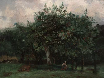 Landschaft mit kleinem Mädchen