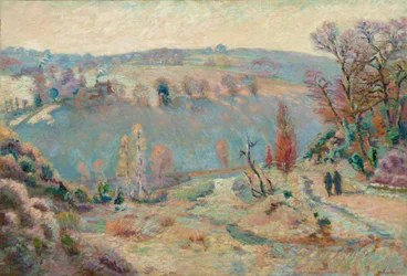 Tal der Sédelle bei Pont Charraud: Weißer Frost, ca. 1903-11