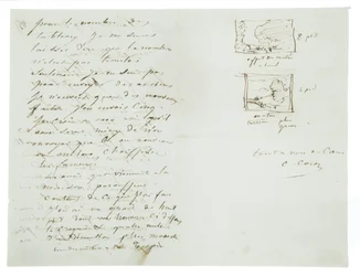 Autographenbrief an den Landschaftsmaler und Politiker Charles Le Roux, Paris, 29. Januar 1855