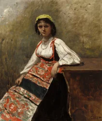 Italienische Frau La Morieri, ca. 1872