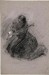 Heiliger Franziskus (recto); Zwei Figuren (verso)