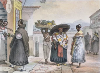 Freie Schwarze Frauen, die ihren Lebensunterhalt durch ihre Arbeit verdienen, aus „Voyage Pittoresque et Historique au Brésil“, 1839