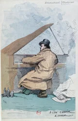 Farbstich des französischen Komponisten Emmanuel Chabrier