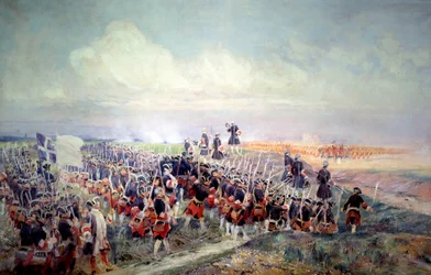 Gebet vor der Schlacht von Fontenoy am 11.05.1745