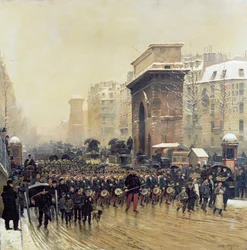 Das vorbeiziehende Regiment, 1875