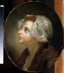 Porträt eines jungen Mädchens mit Kopftuch