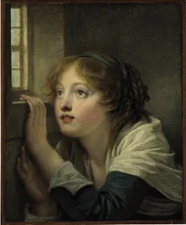 Junges Mädchen am Fenster