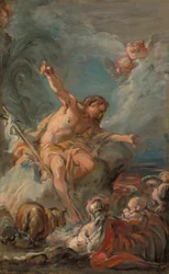 Johannes der Täufer predigt in der Wüste