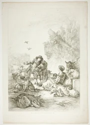 Platte elf von 38 aus Oeuvres de J. B. Huet