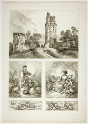Tafel Sechzehn von 38 aus Oeuvres de J. B. Huet