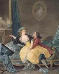Der zerbrochene Fächer, Ende des 18. Jahrhunderts