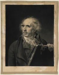 Porträt von Hubert Robert, ca. 1798-99 (schwarze und weiße Kreide)